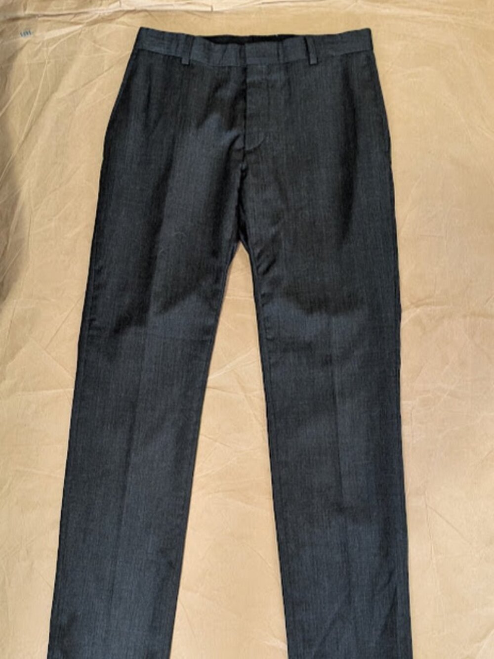 Banana Republic men's charcoal tailored slim fit wool blend dress pants